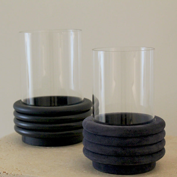 Scala Small Vase & Lantern | Décor | White Leather Cover Base | Giobagnara | by COLLECTIONAL DUBAI