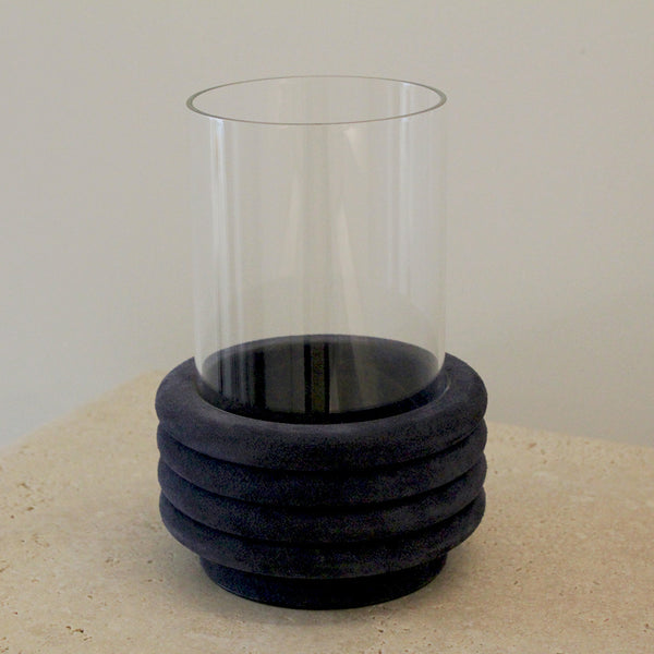 Scala Small Vase & Lantern | Décor | White Leather Cover Base | Giobagnara | by COLLECTIONAL DUBAI