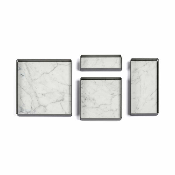 Fontane Bianche Modular Trays White Carrara Marble Salvatori by COLLECTIONAL DUBAI