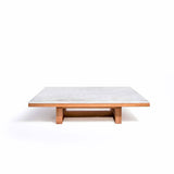 Span | Coffee Table | Bianco Carrara Marble |  Cherry Wood