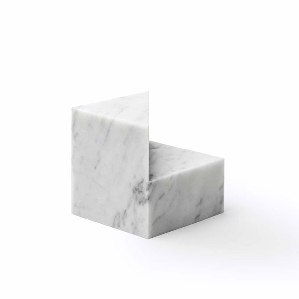 Kilos Bookend Decorative Object White Carrara Marble Salvatori by COLLECTIONAL DUBAI