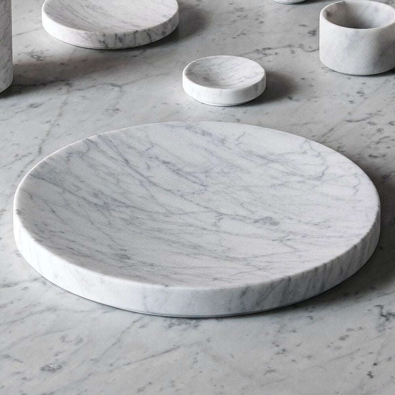 Ellipse Fruit Bowl | Valet Tray | Bianco Carrara Marble