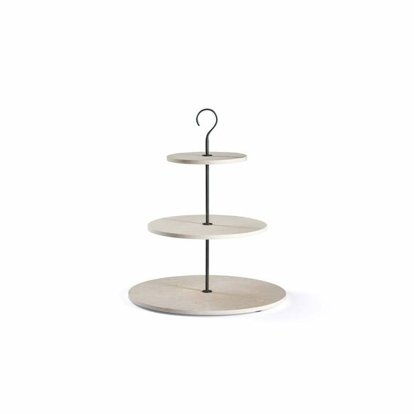 Pietra L12 Cake Stand Crema d'Orcia Marble Salvatori by COLLECTIONAL DUBAI