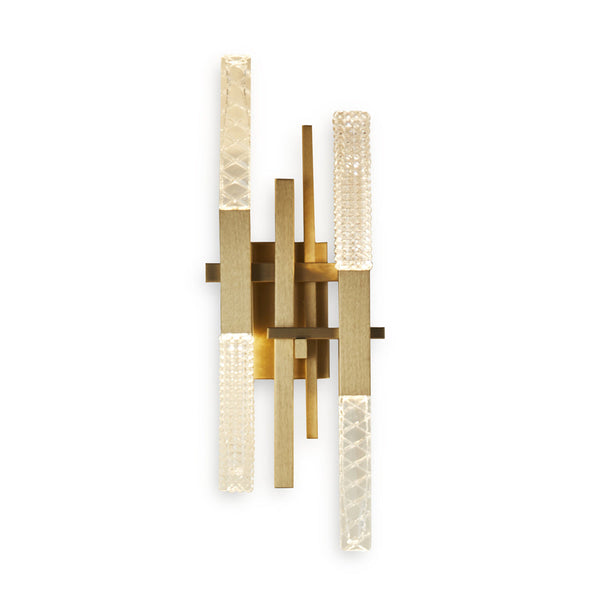 Mikado AP Brass Crystal Engraved Wall Light by Collectional Dubai