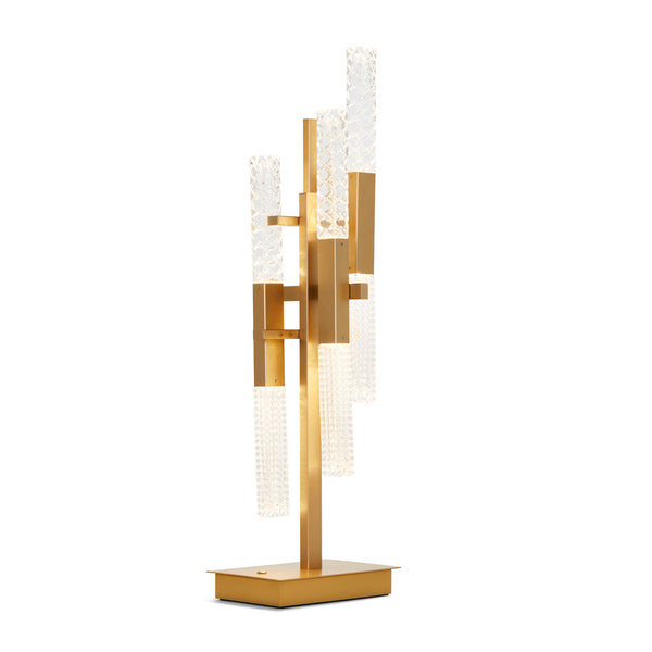 Mikado TA Brass Crystal Engraved Table Light by Collectional Dubai