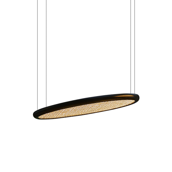 Bogota SO Large Black Stained Wood Ring Vienna Straw Ceiling Light by Collectional Dubai