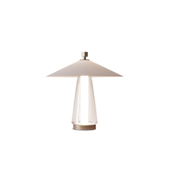 Asia TA Small Gold Nickel White Cotton Table Light by Collectional Dubai