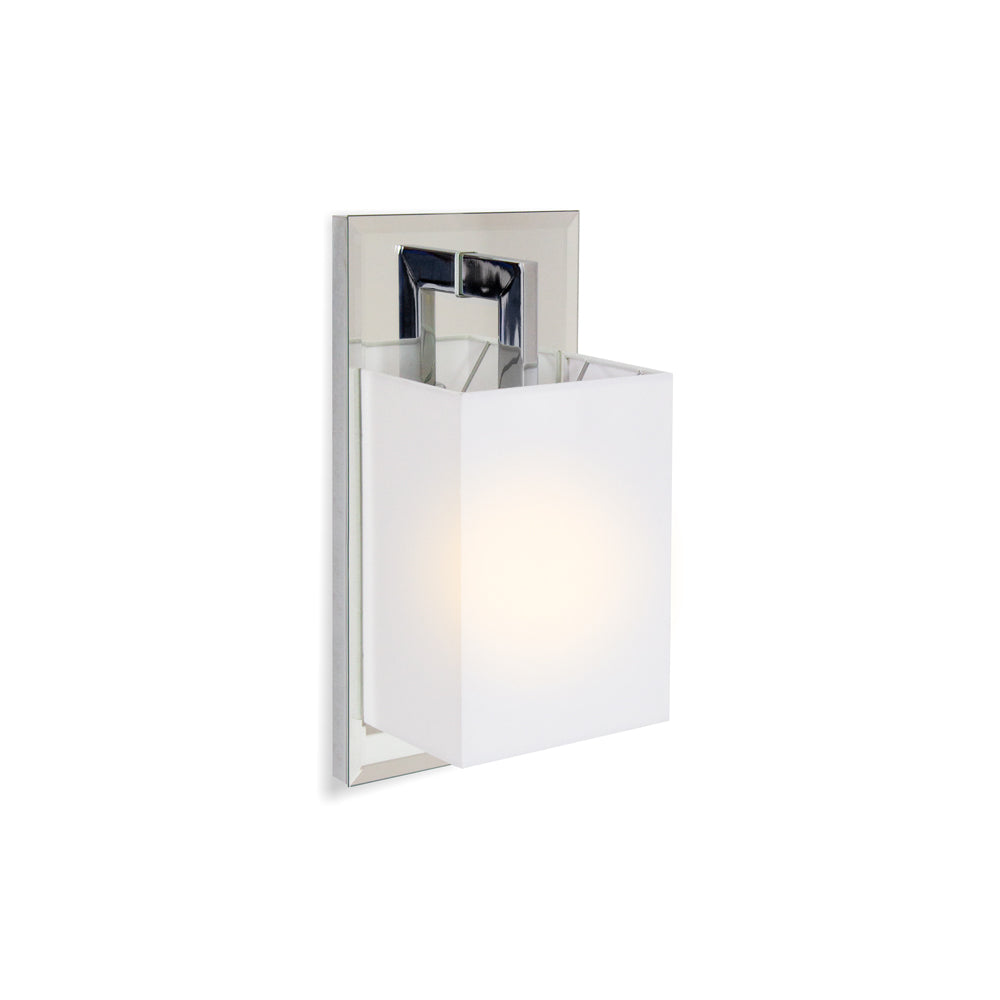 Coco AP | Wall Light | Polished Nickel | White Cotton
