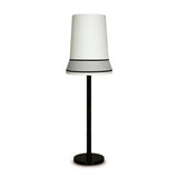 Audrey FL | Floor Light | Glossy Black Lacquered | White Cotton