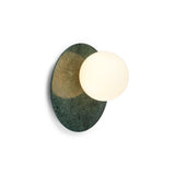 Emma AP | Wall Light | Green Marble | Opal White Globe