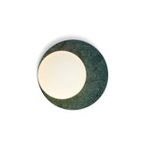 Emma PL | Ceiling Light | Green Marble | Opal White Globe