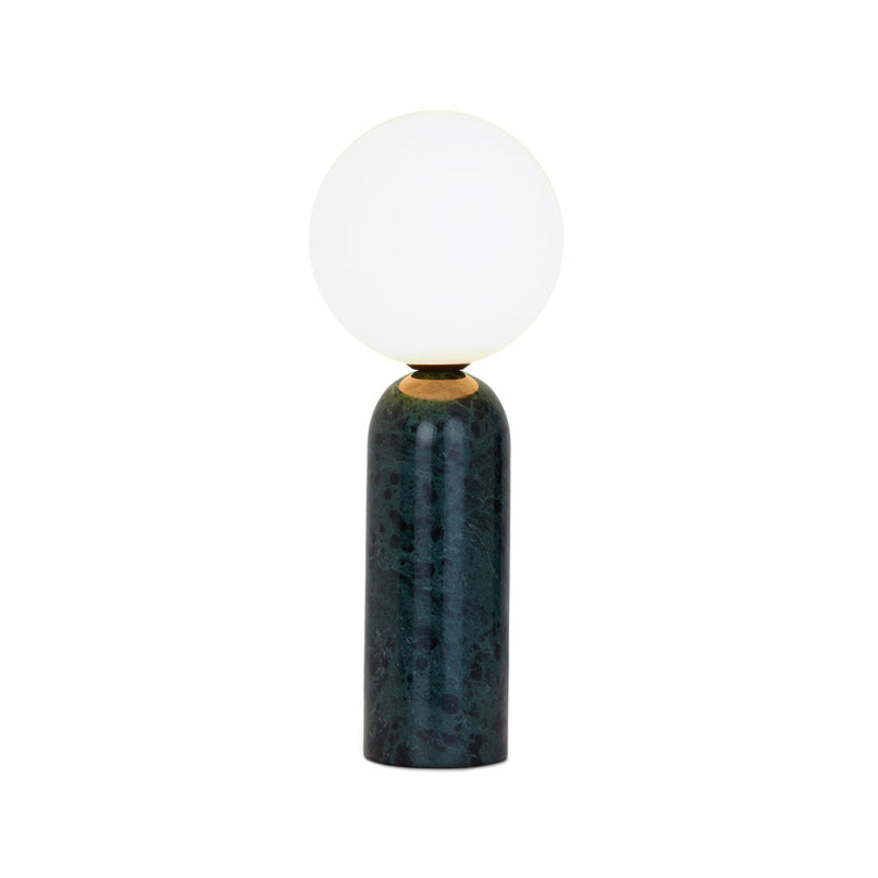 Emma TA | Table Light | Green Marble | Opal White Globe