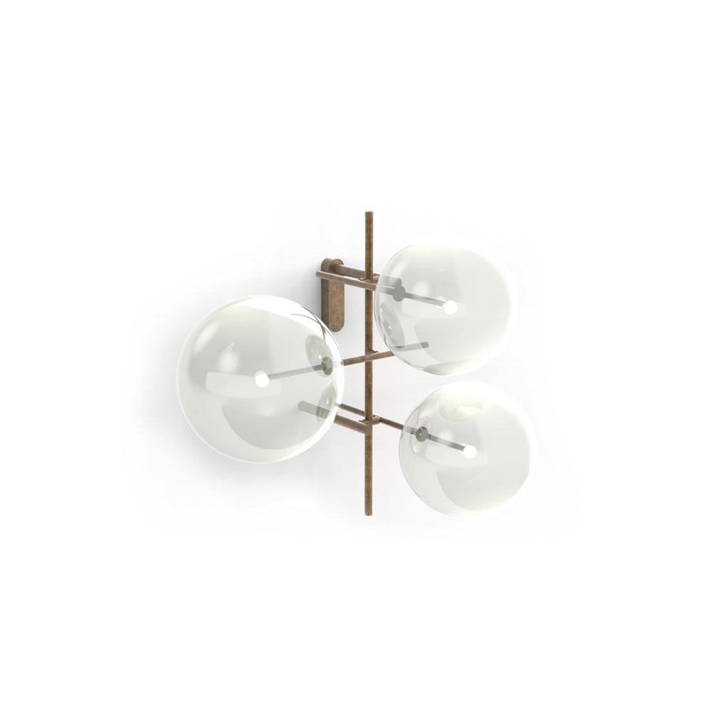 Bolle Aria | Wall | Ceiling Light | Brass | Glass