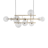 Bolle Orizzontale 10 | Hanging Lamp | Glass | Brass