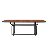 Caryllon Rectangular | Dining Table | Inlaid Top, Black Lacquered