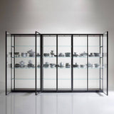 Ex-Libris LV | Cabinet | Black Iron Structure, Glass Shelves
