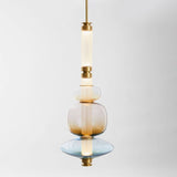 Luna Pendant | Suspension | Colored Glass | Brass