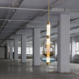 Luna Pendant | Suspension | Colored Glass | Brass