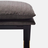 Marx | Low Stool | Charcoal Grey | Black | Brass