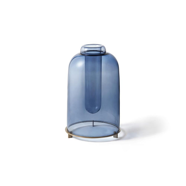 The Tall Vase Blue Brass by COLLECTIONAL DUBAI
