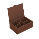 Saint-Germain Tea & Coffee Organizer | Box | Rust Leather Cover