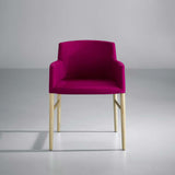 Pioggia | Chair | Fuchsia Upholstery, Natural Ashwood Structure