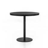 Porto Round | Dining Table | Black Laminated Top, Black Painted Base