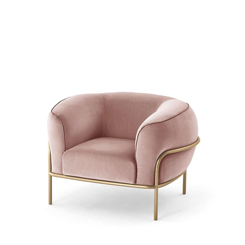 Sophie | Armchair | Brass | Pink