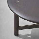 Stilt | Round Coffee Table | Smoked Oak | Copper