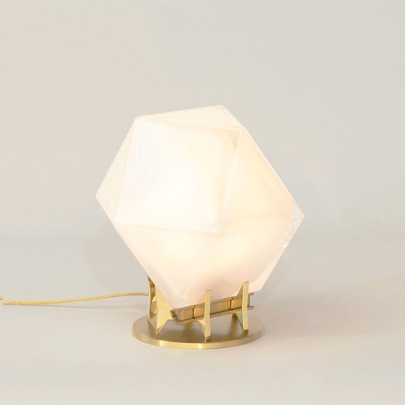 Welles Double Blown Glass | Table Lamp | Alabaster White Glas | Brass Base