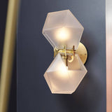 Welles Double Blown Glass | Wall Sconce | White Glass | Brass