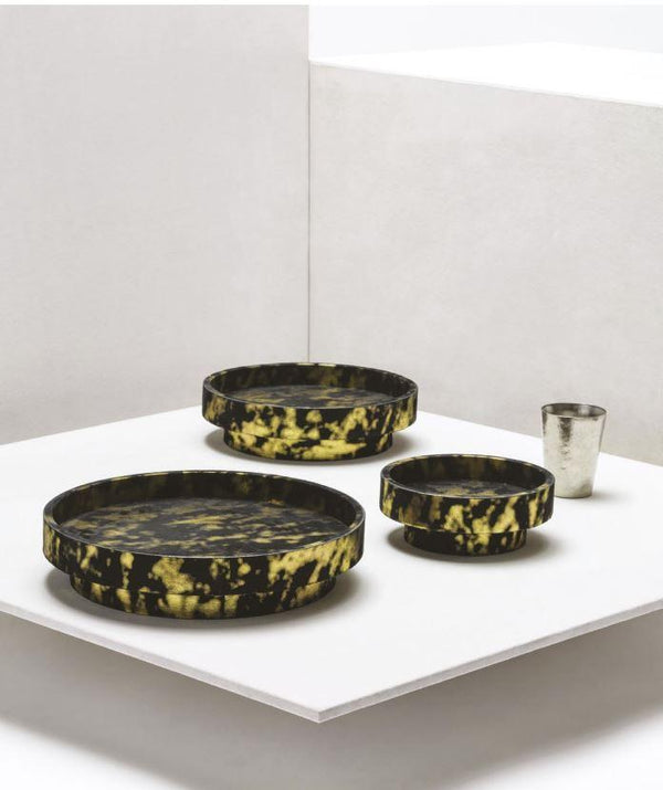 Agora Large Decorative Bowl | Clouds Leather | Giobagnara | by COLLECTIONAL DUBAI