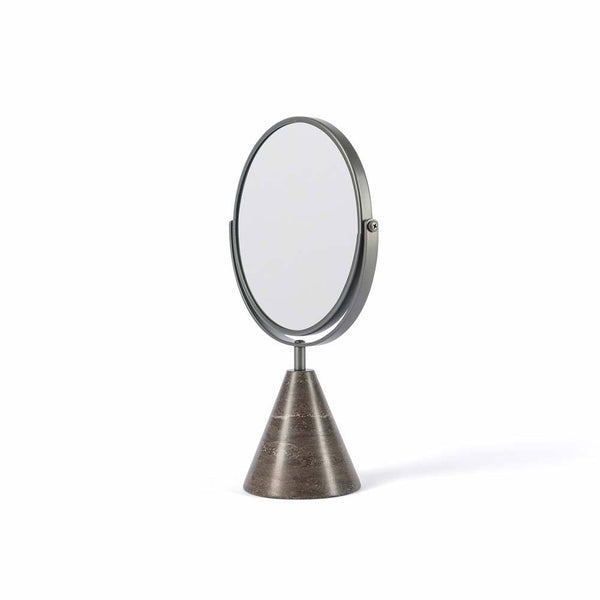 Fontane Bianche Table Mirror Pietra d'Avola Marble Base Salvatori by COLLECTIONAL DUBAI