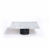Proiezioni Square | Coffee Table without inlay | White Marble | Black Marble