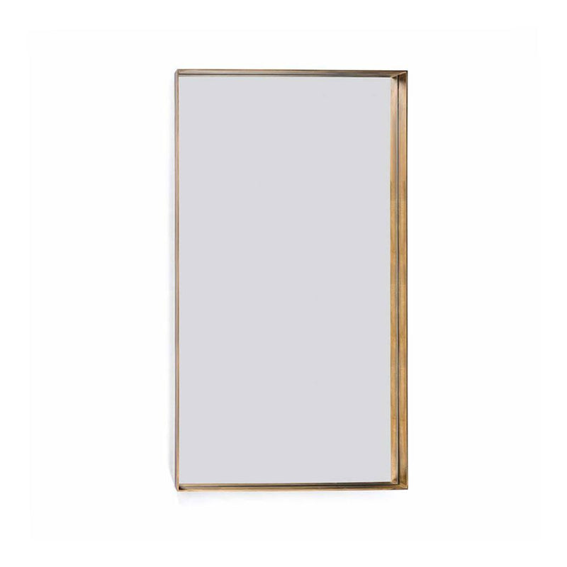 Quadro Large | Mirror | Burnished Brass Frame