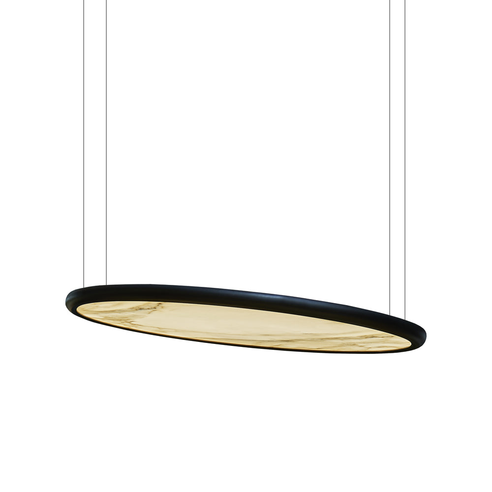 Bogotà SO | Large | Ceiling Light | Black Stained | White Calacatta Marble