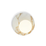 Emma AP | Wall Light | White Marble | Opal White Globe