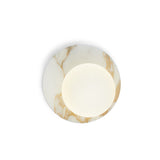 Emma PL | Ceiling Light | White Marble | Opal White Globe