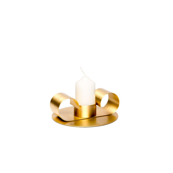 Tramonto Candle Holder Large Brass by COLLECTIONAL DUBAI