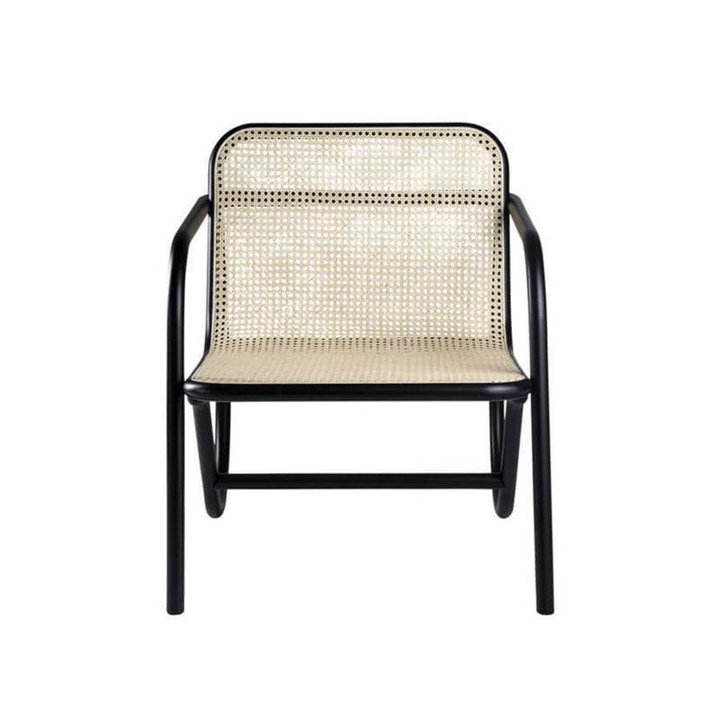 N. 200 | Armchair | Black Lacquered, Woven Seat & Backrest