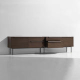 Stacking High L | Sideboard | Smoked Oak, Brass Caps