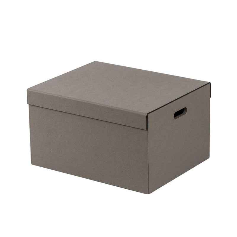 Parma Large Closet Box | Basket | Smoke Leather Cover