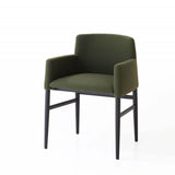 Pioggia | Chair | Green Upholstery, Black Stained Structure