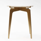 Prong | Side Table | Bianco Gioia | Brass