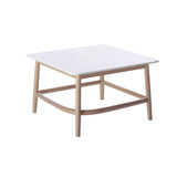 Single Curve 60 | Coffee Table | White Lacquered Top, Beech