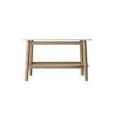Single Curve 60 | Coffee Table | White Lacquered Top, Beech