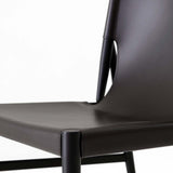 Voyage | Chair | Dark Brown Leather Seat, Black Stained Maple Structure