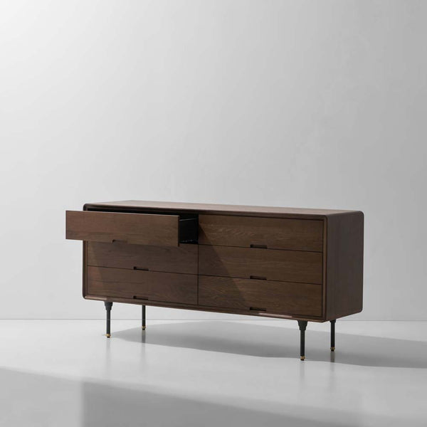 Distrikt Dresser Sideboard Hard Fumed Oak, Steel Legs by COLLECTIONAL DUBAI