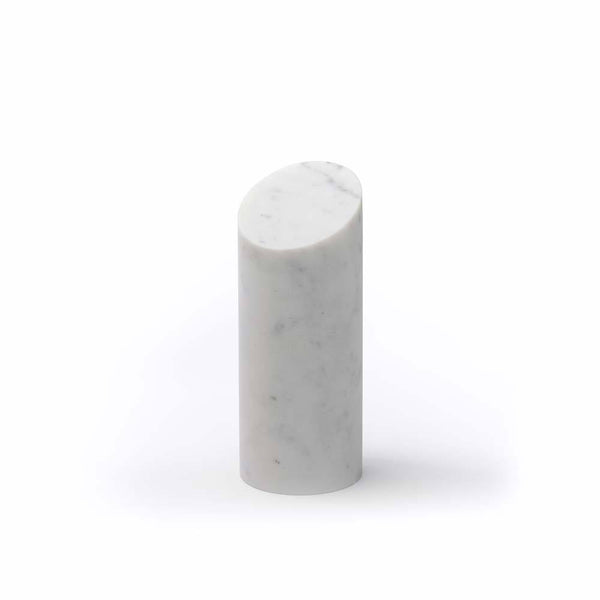 Kilos Cylindrical Bookend Decorative Object White Carrara Marble Salvatori by COLLECTIONAL DUBAI