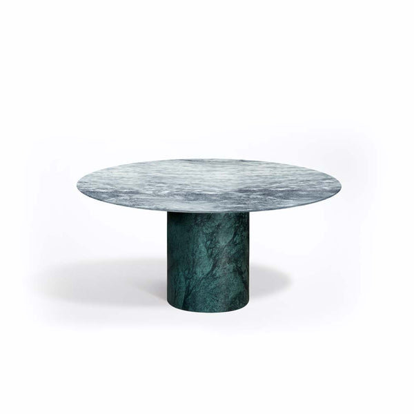 Proiezioni Round Dining Table Green Marble Salvatori by COLLECTIONAL DUBAI